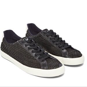 Veja Bastille Women's Black Snakeskin Sneakers Special edition size 5